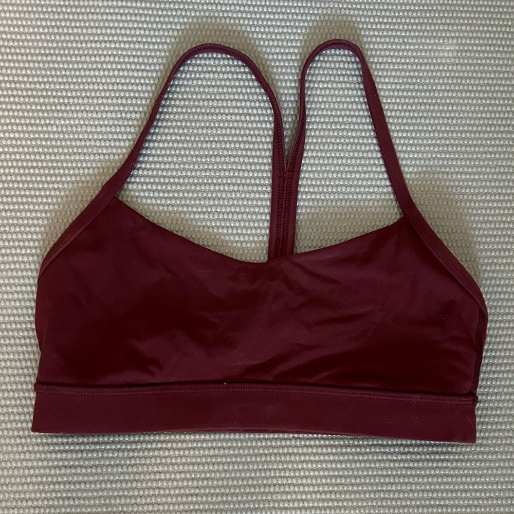 Maroon flow Y bra